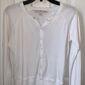Vintage Tommy Hilfiger Button Up White Sweater